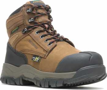 Zapato para senderismo, impermeable, PR, con protector metatarsal, EH, con puntera de composite, marrón, de hombre, HyTest 13562