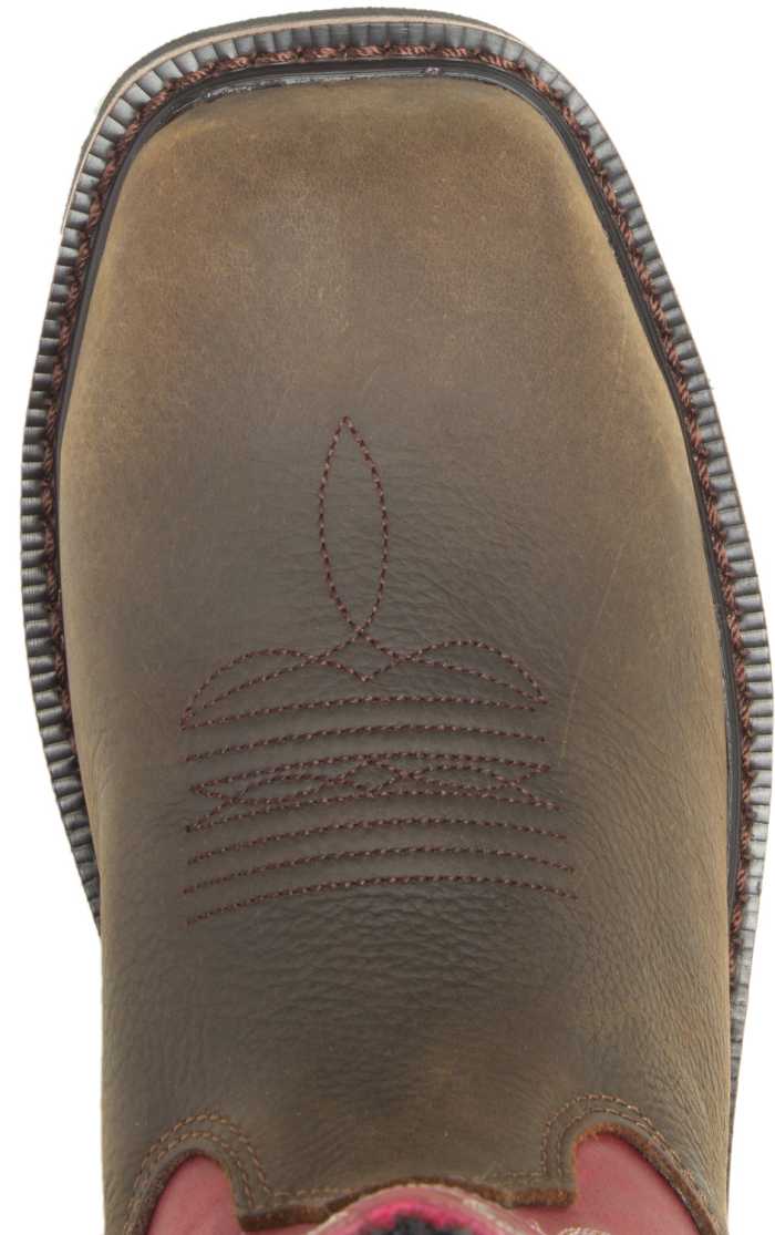 alternate view #4 of: HYTEST 17122 Montana, Women's, Brown/Red, Steel Toe, EH, Pull On Boot