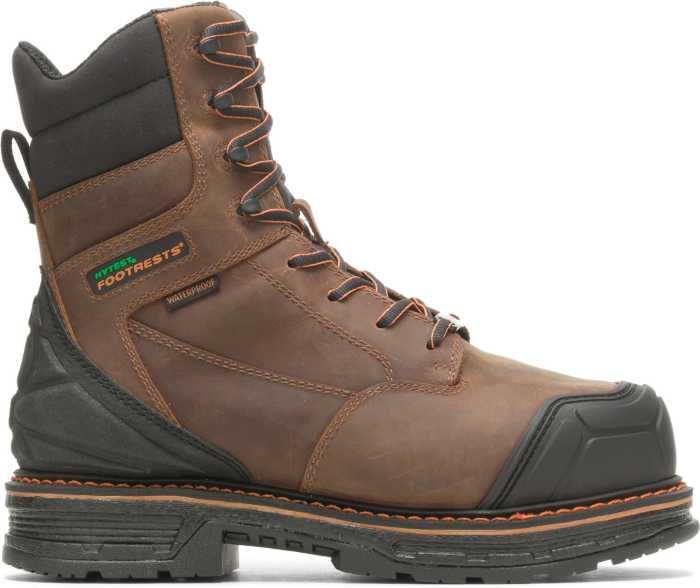 alternate view #2 of: HYTEST 24041 FootRests Rival, Men's, Brown, Nano Toe, EH, Mt, WP/Insulated, 8 Inch Work Boot