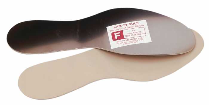 view #1 of: La plantilla de acero inoxidable extraíble Lam-In-Sole proporciona protección contra perforaciones para calzado de trabajo de cualquier estilo