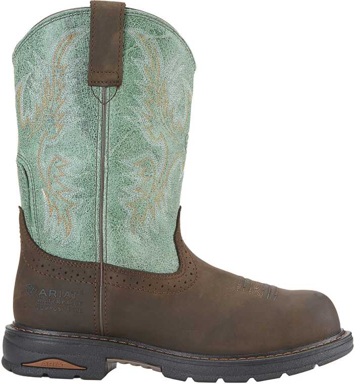 alternate view #2 of: Ariat AR10015405 Tracey, Women's, Brown, Comp Toe, WP, Western, Pull On, Work Boot