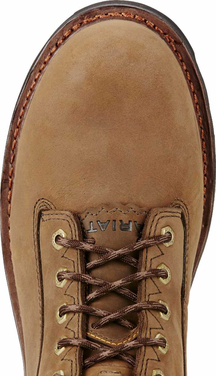alternate view #3 of: Ariat AR10018567 Powerline, Men's, Brown, Comp Toe, EH, WP, 8 Inch Logger
