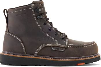 Bota de tacón de cuña SRO impermeable con puntera de material compuesto Marin marrón oscuro de 6 pulgadas para hombre