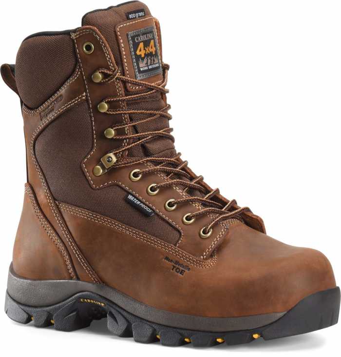 view #1 of: Carolina CA4515 Forrest, Men's, Brown, Comp Toe, EH, WP/Insulated, 8 Inch Boot