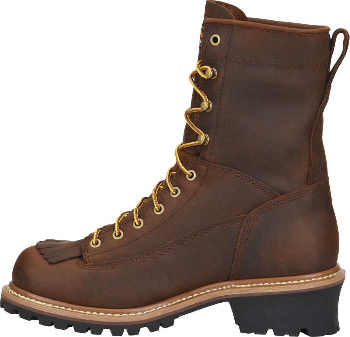 alternate view #3 of: Carolina CA9824 Spruce, Men's, Copper, Steel Toe, EH. WP, Lace To Toe, Logger, 8 Inch, Work Boot