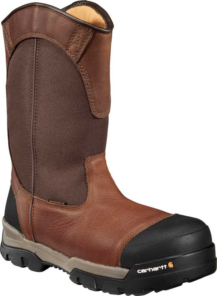 view #1 of: Carhartt CME1355 Ground Force, Men's, Brown, Comp Toe, EH, WP, 10 Inch Boot