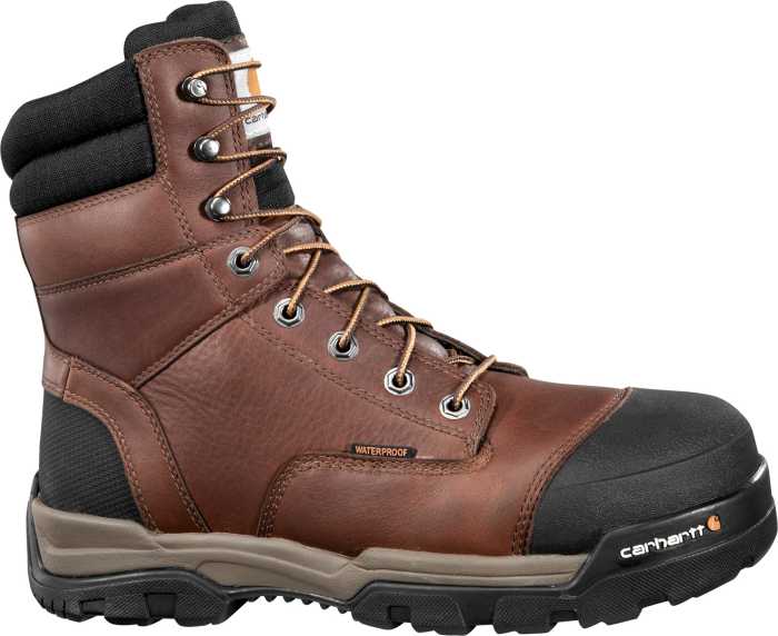 alternate view #2 of: Carhartt CME8355 Ground Force, Men's, Brown, Comp Toe, EH, WP, 8 Inch Boot