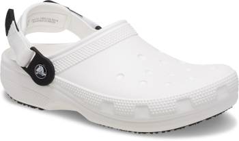 Zapato de trabajo estilo zueco antideslizante, con puntera blanda, blanco, unisex, Crocs CR209952-100 Classic
