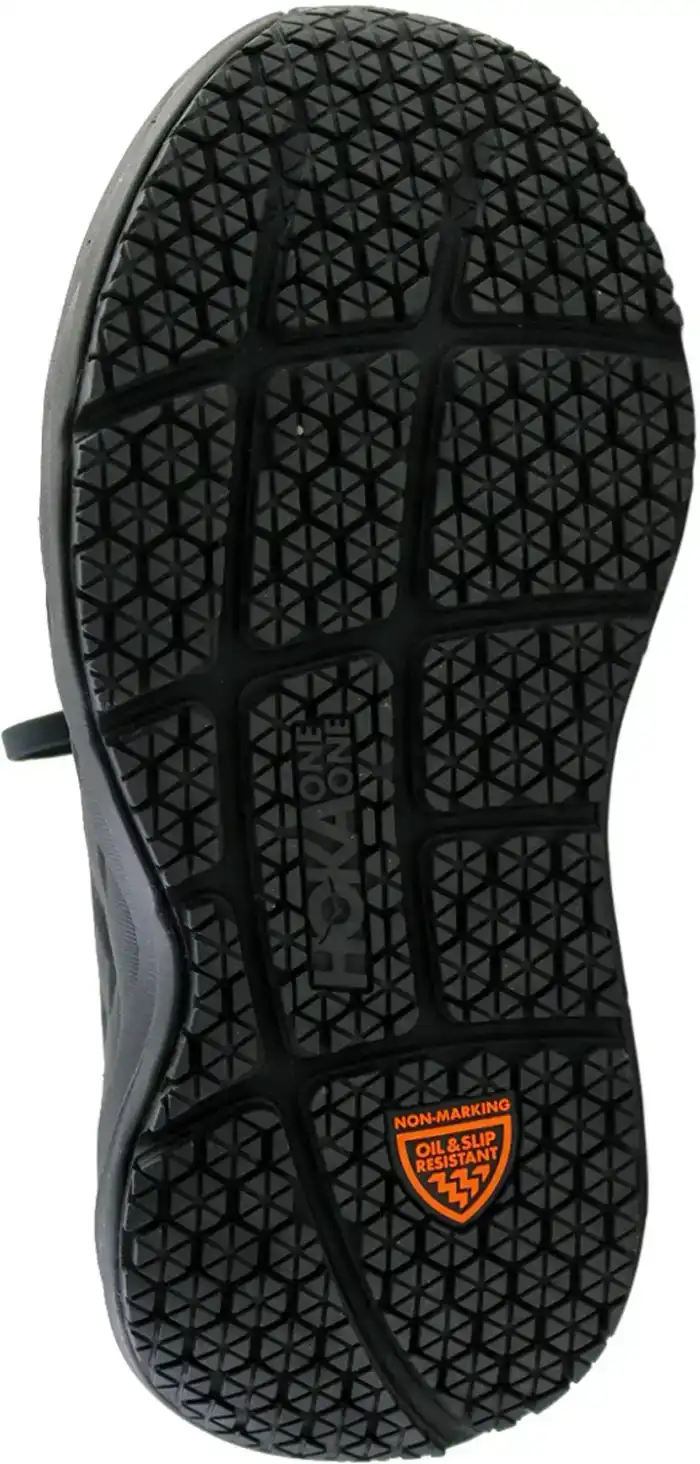 alternate view #5 of: Zapato de trabajo deportivo ancho antideslizante con puntera blanda, negro, de mujer, HOKA HO1129351BBLC Bondi SR