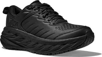 Zapato de trabajo deportivo ancho antideslizante con puntera blanda, negro, de mujer, HOKA HO1129351BBLC Bondi SR