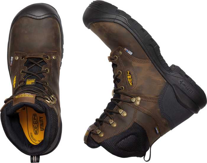 alternate view #3 of: KEEN Utility KN1026488 Independence, Men's, Dark Earth/Black, Comp Toe, EH, WP, 8 Inch, Work Boot
