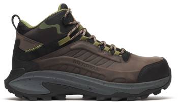 Male Merrell Men's Light Brown Moab Speed 2.0 Mid Composite Toe