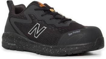 Zapato de trabajo New Balance NBMIDLOGIBL Logic, para hombre, negro, con puntera comp, EH, PR, deportivo bajo