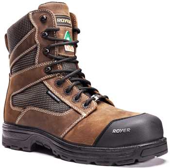 Royer RO5725AG Agility Arctic Grip, Men's, Brown, Comp Toe, EH, PR, WP, 8 Inch Boot