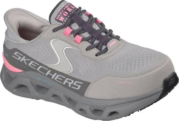 alternate view #2 of: Calzado deportivo gris/rosa SRO Glide-Step Altus con puntera Nano para mujer