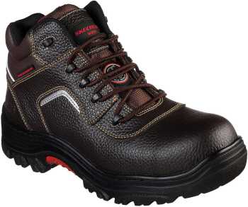 Zapato para senderismo PR, EH, con puntera de material compuesto, marrón, de hombre, SKECHERS Work SK77144BRN Burgin-Sosder