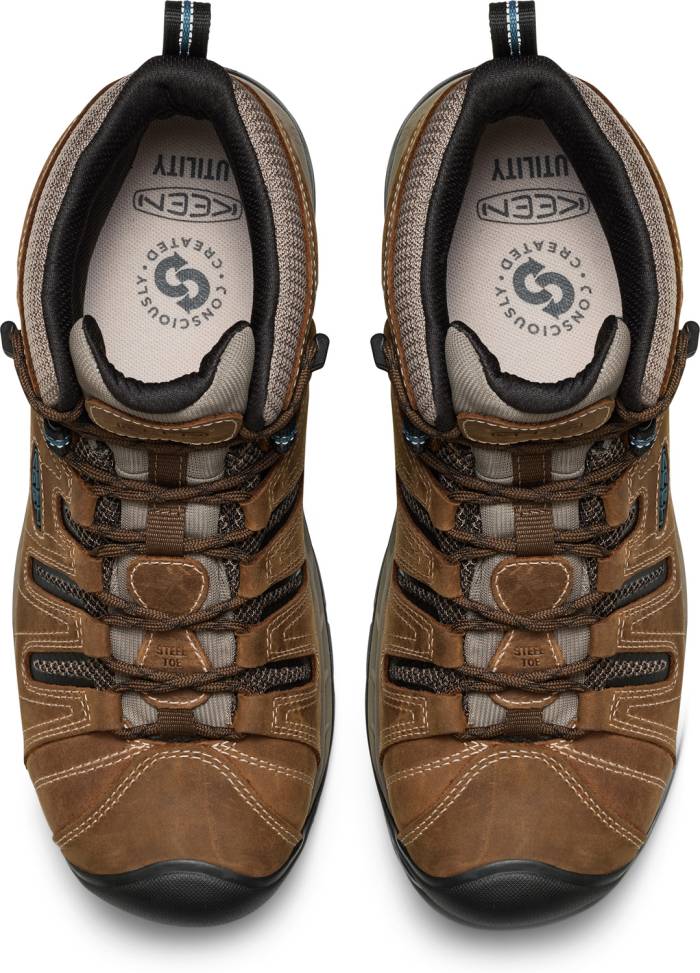 alternate view #4 of: Men's Cascade/Brown Flint II Mid Steel Toe Waterproof SRO Hiker