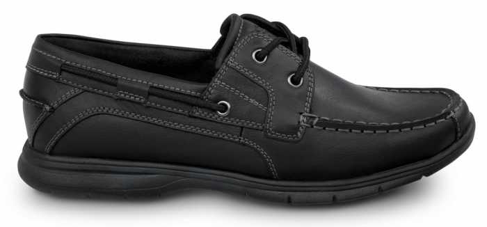 alternate view #2 of: Rockport Works SRK222 Women's Hampton Black, Boat Shoe Style Slip Resistant Soft Toe Work Shoe