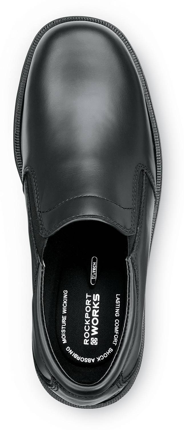 alternate view #4 of: Rockport Works SRK6595 Men's, Ontario, Black, Twin Gore Dress Style, MaxTRAX Slip Resistant, Soft Toe Work Shoe