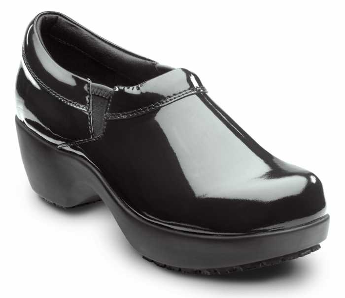 view #1 of: Zapato de trabajo antideslizante con puntera blanda MaxTRAX, estilo zueco, borgoña, de charol negro, SR Max SRM133 Geneva