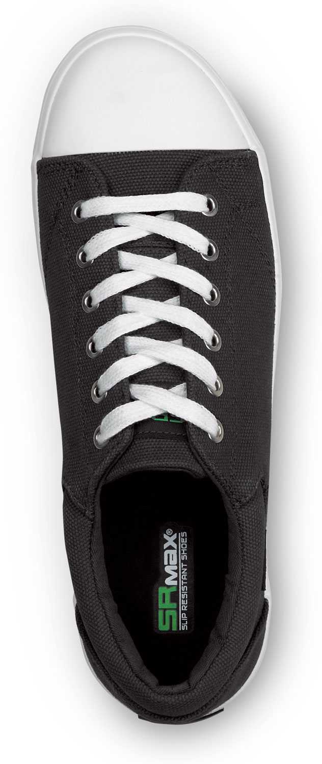 alternate view #4 of: SR Max SRM1990 Berlin, Men's, Black/White, Skate Style Slip Resistant Soft Toe Work Shoe