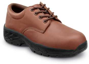 SR Max SRM2060 Burke, Men's, Brown Oxford Style, Comp Toe, EH, Security Friendly Slip Resistant Work Shoe