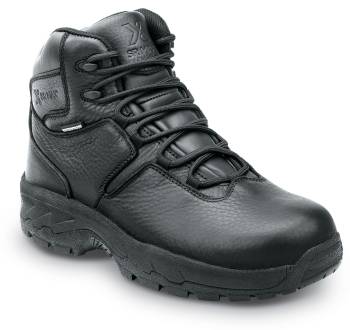 Wide Fitting Hard Wearing High Quality Black Leather Safety Work Shoes Steel Toe 
