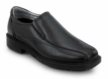 Zapato de trabajo con puntera blanda, antideslizante MaxTRAX, estilo de vestir cn elásticos laterales, negro, de hombre SR Max SRM3080 Brooklyn