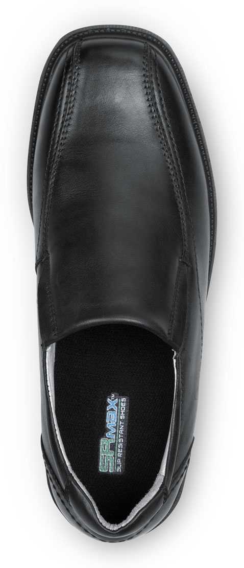 alternate view #4 of: Zapato de trabajo con puntera blanda, antideslizante MaxTRAX, estilo de vestir cn elásticos laterales, negro, de hombre SR Max SRM3080 Brooklyn