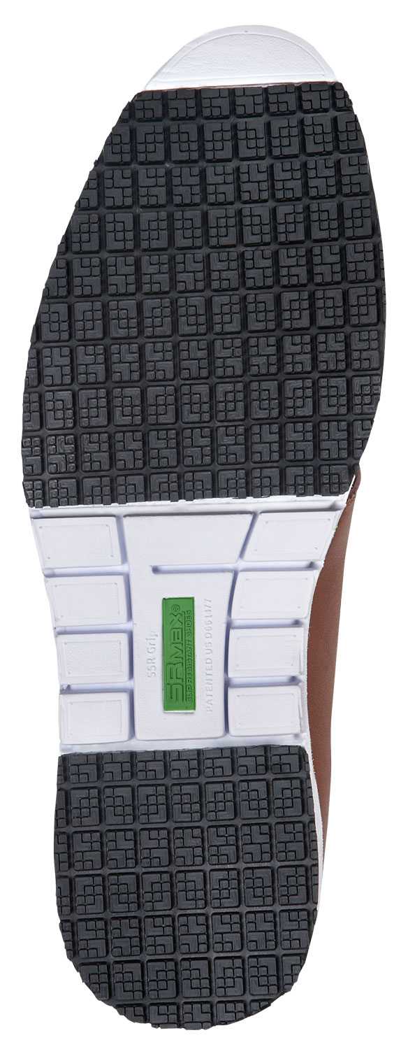 alternate view #5 of: SR Max SRM3350 Beaufort, Men's, Brown/White, Dress Style, MaxTRAX Slip Resistant, Soft Toe Work Shoe