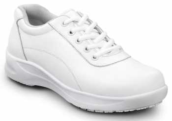 Zapato de trabajo con puntera blanda, antideslizante MaxTRAX, estilo Oxford casual, blanco, de mujer SR Max SRM404 Abilene