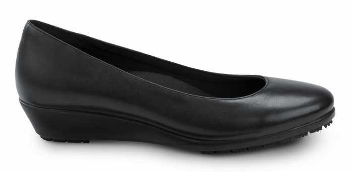 alternate view #2 of: Zapato de trabajo con puntera blanda, antideslizante MaxTRAX, estilo de vestir con cuña, negro, de mujer, SR Max SRM515 Bristol
