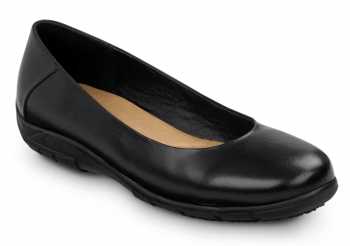 Zapato de trabajo con puntera blanda, antideslizante MaxTRAX, estilo de vestir plano, negro, de mujer, SR Max SRM540 Asheville