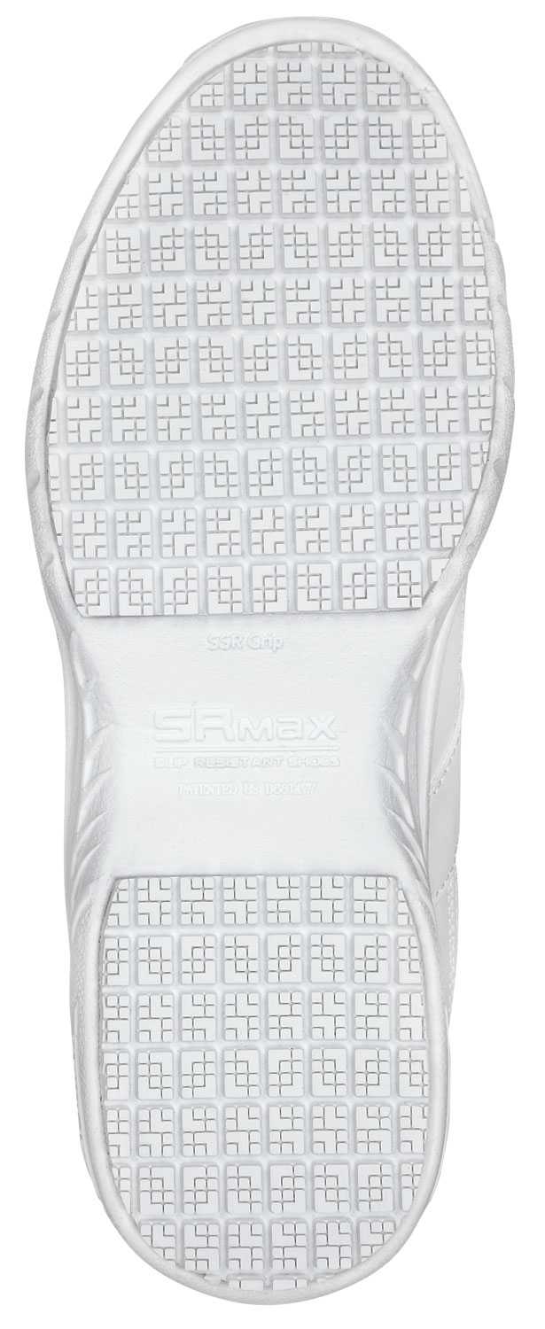 alternate view #5 of: SR Max SRM614 Dover, Women's, White, Athletic Style, MaxTRAX Slip Resistant, Soft Toe Work Shoe