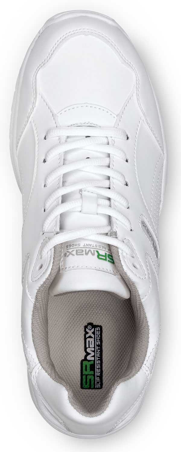 alternate view #4 of: SR Max SRM614 Dover, Women's, White, Athletic Style, MaxTRAX Slip Resistant, Soft Toe Work Shoe