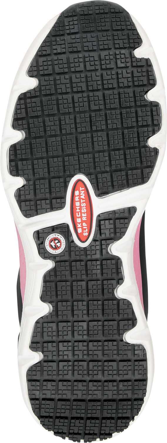 alternate view #5 of: SKECHERS Work Arch Fit SSK108098BKPK Reagan, Women's, Black/Pink, Athletic Style, Alloy Toe, EH, MaxTRAX Slip Resistant, Work Shoe