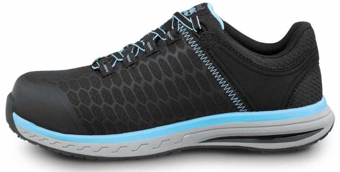 alternate view #3 of: Timberland PRO STMA1XS7 Powerdrive, Women's, Black/Aqua, Comp Toe, EH, MaxTRAX Slip Resistant Low Athletic