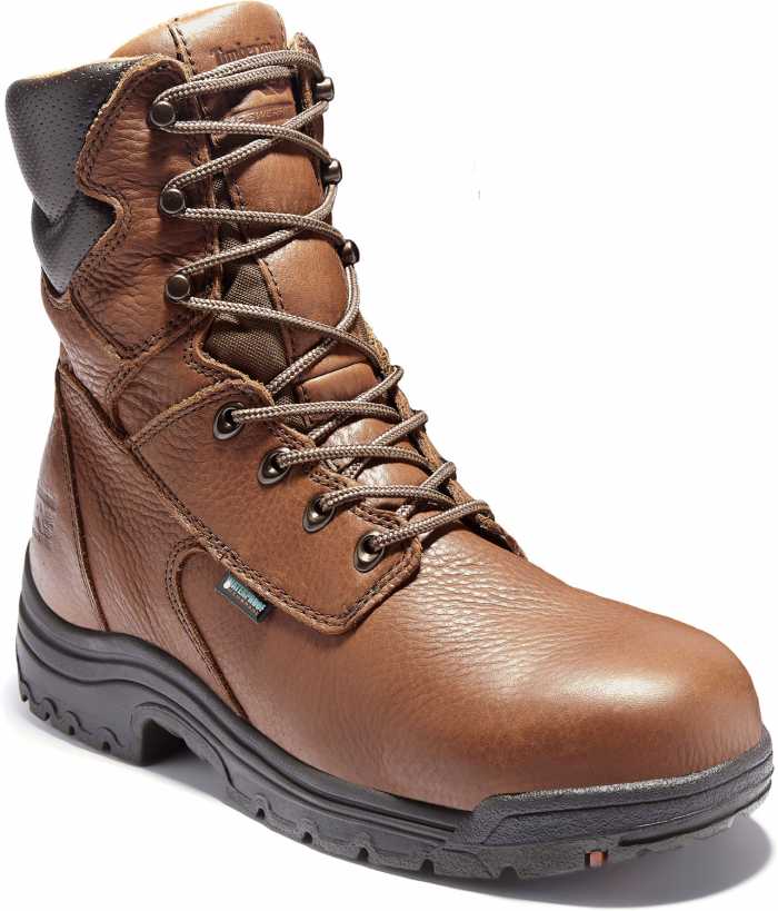 view #1 of: Timberland PRO TM47019 Brown, Men's, TiTAN Alloy Toe, EH, Waterpoof, 8 Inch Work Boot