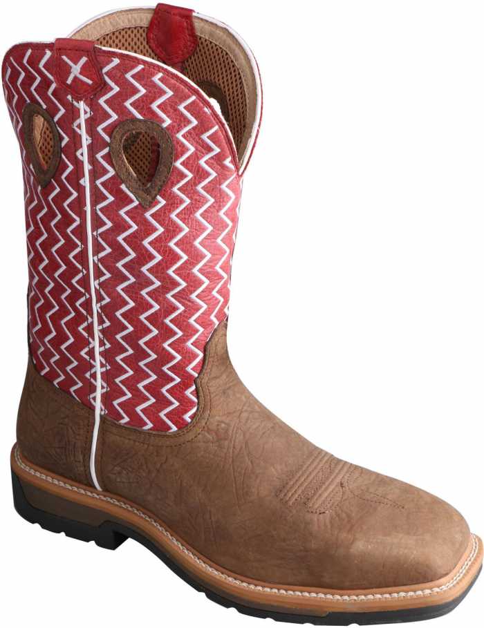 view #1 of: Twisted X TWMLCS001 Men's, Saddle/Cherry, Steel Toe, EH, 12 Inch, Pull On Boot