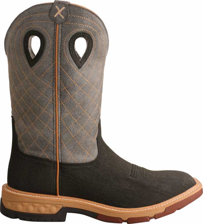 alternate view #2 of: Twisted X TWMXBA002 Men's, Brown/Grey, Alloy Toe, EH, 12 Inch, Pull On Boot