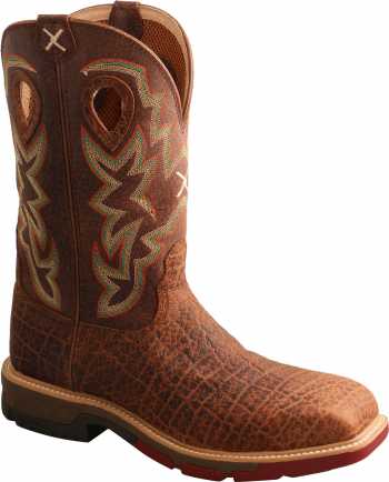 Twisted X TWMXBN001 Men's, Tan/Tan, Nano Toe, EH, 12 Inch, Pull On Boot