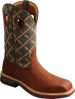 view #1 of: Twisted X TWMXBN002 Men's, Mocha/Slate, Nano Toe, EH, 12 Inch, Pull On Boot