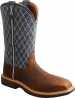 view #1 of: Twisted X TWWXBN001 Women's, Brown/Blue, Nano Toe, EH, 11 Inch, Pull On Boot