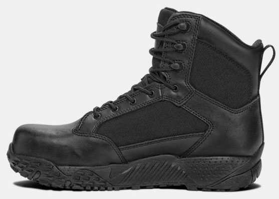 alternate view #2 of: Under Armour UA1276375 Men's Black, Comp Toe, 8 Inch, Tactical Boot