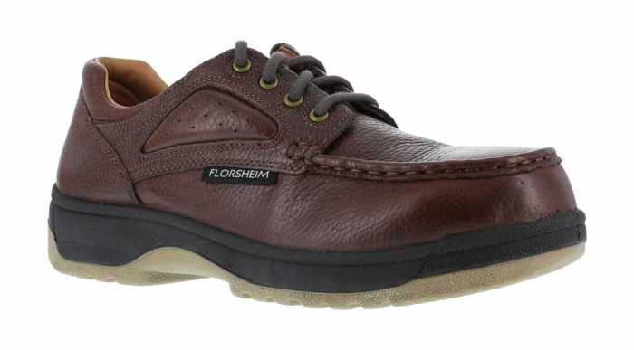 view #1 of: Florsheim WGFS2400 Dark Brown, Men's, Non-Metallic Composite Toe, SD Eurocasual Moc Toe Oxford