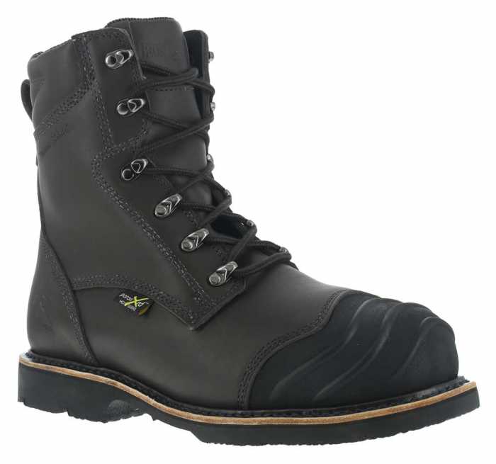 view #1 of: Iron Age WGIA0120 Men's Black, Comp Toe, EH, Internal Met Guard, 8 Inch, Smelter's Boot