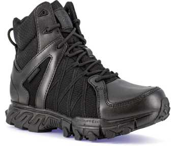 Reebok WGRB3450 Trailgrip Tactical, Men's, Black, Soft Toe, EH, WP, 6 Inch, Side Zip, Tactical, Work Boot
