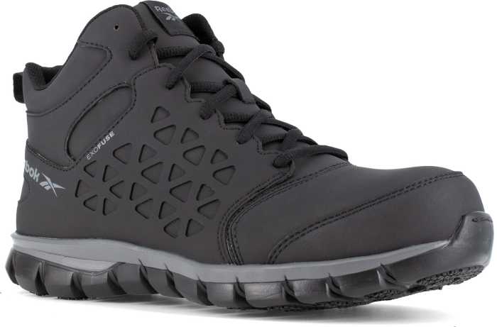 view #1 of: Reebok Work WGRB406 Sublite Cushion Work, Women's, Black, Comp Toe, SD, Mid High, Athletic, Work Shoe