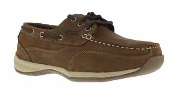 Zapato náutico de 3 orificios para cordones, de hombre, EH, con puntera de acero, marrón, Rockport Works WGRK6736