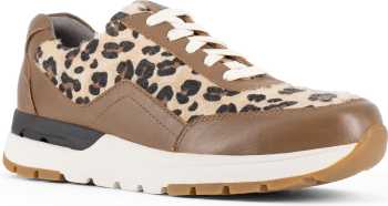 Zapato de trabajo de moda EH con puntera de material compuesto, marrÝn/leopardo de mujer Rockport Works WGRK774 Pulse Tech